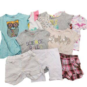 Bundle (10) Youth Girls Summer Outfits Clothing T-Shirt Tanks Jean Shorts 3-4